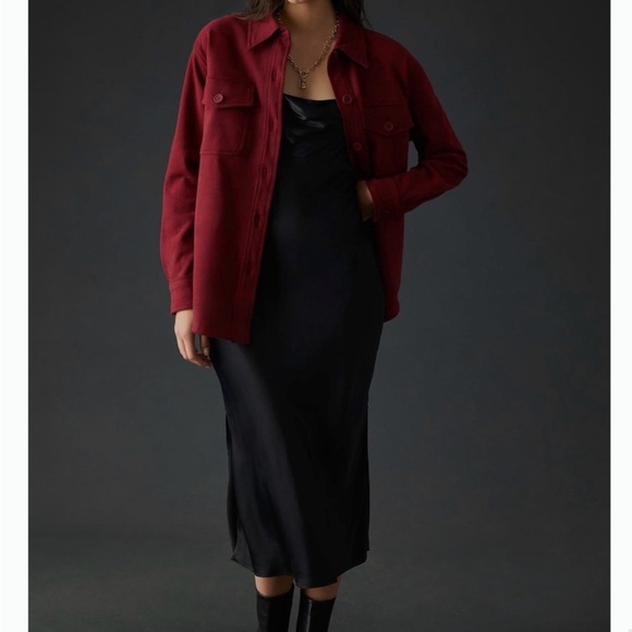 Good American Sueded Fleece Shacket Shirt Jacket Size XS / Small 00 - 0 - Picture 14 of 16